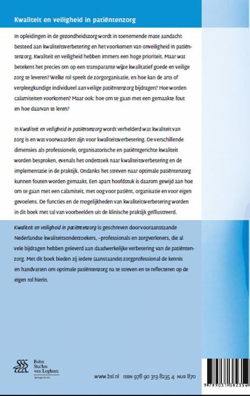 Achterkant van Kwaliteit en veiligheid in patiëntenzorg
