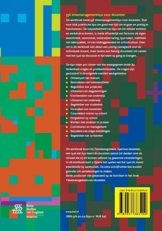 Achterkant van 336 timemanagementtips voor docenten set 10 ex