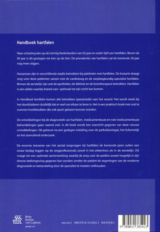Achterkant van Handboek Hartfalen