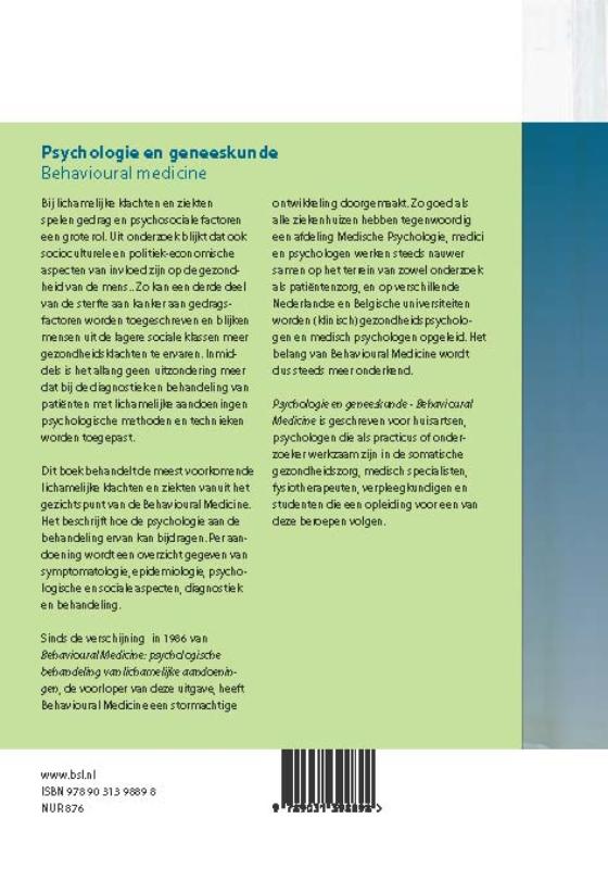 Achterkant van Psychologie en geneeskunde
