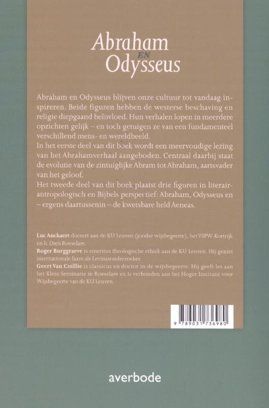 Achterkant van Abraham en Odysseus