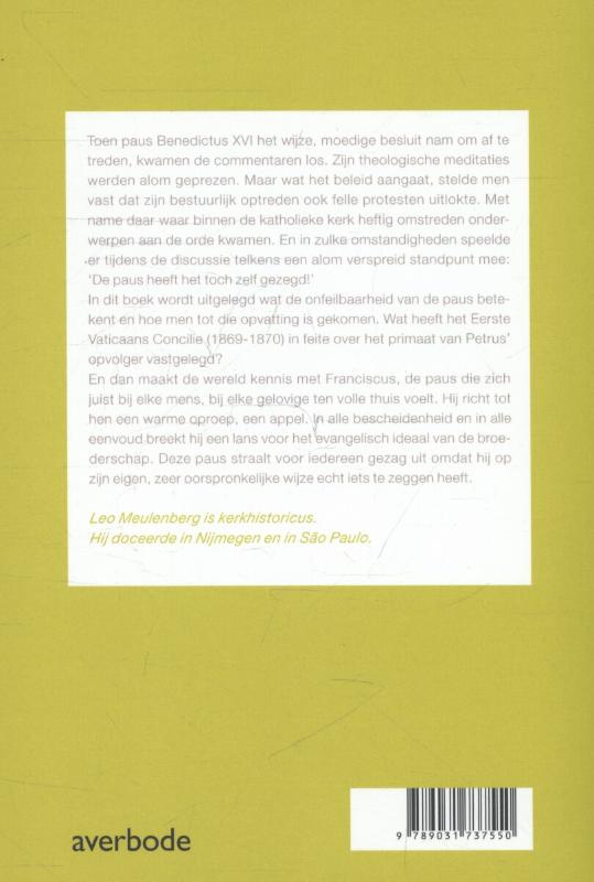 Achterkant van De onfeilbare paus