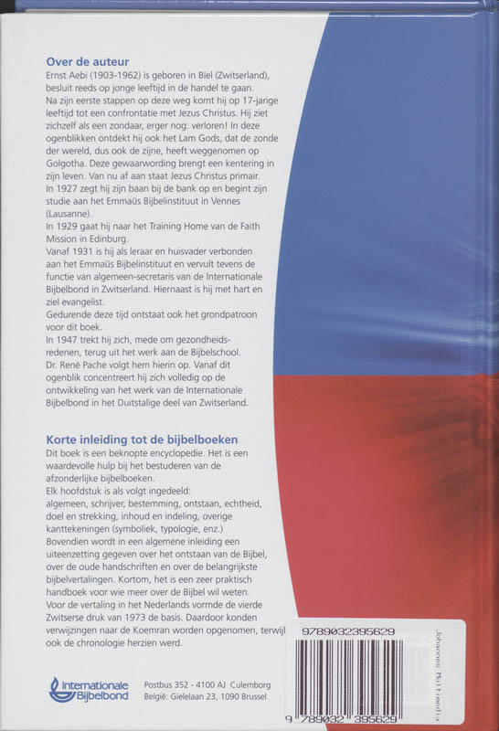Achterkant van Korte inleiding tot de bijbelboeken