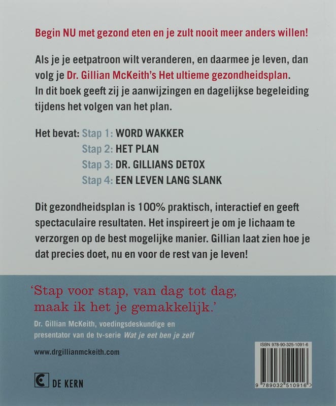Achterkant van Het ultieme gezondheidsplan