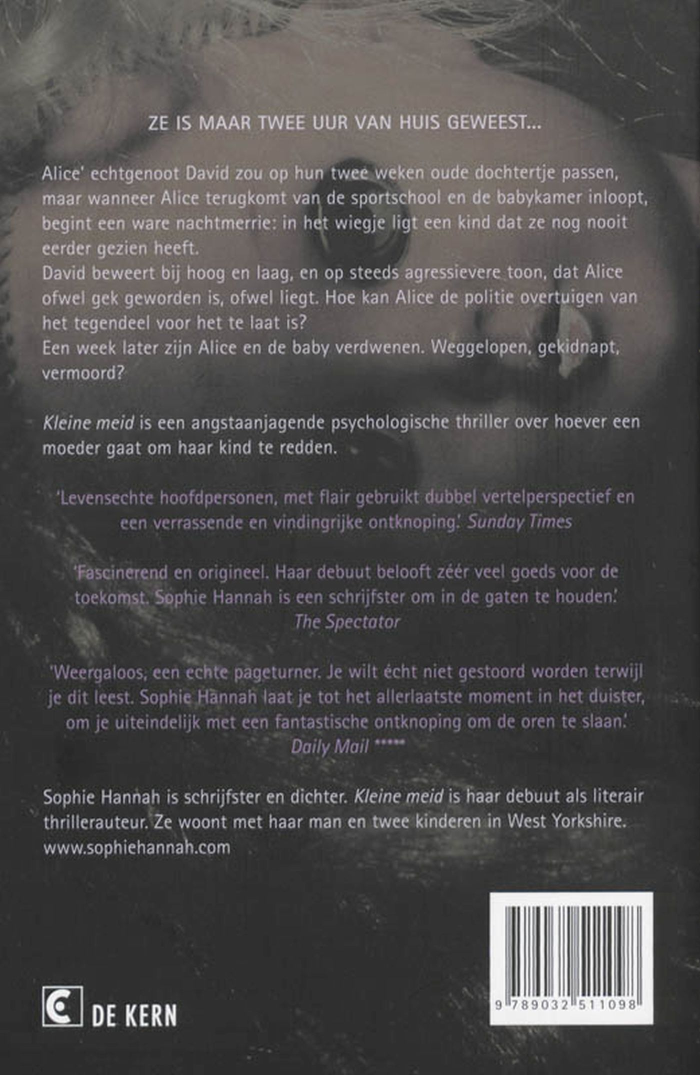 Achterkant van Kleine meid