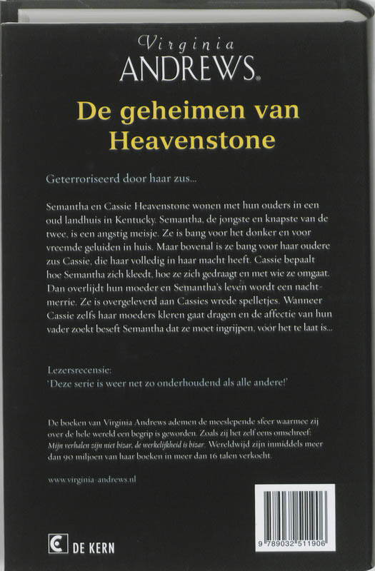 Achterkant van De geheimen van Heavenstone