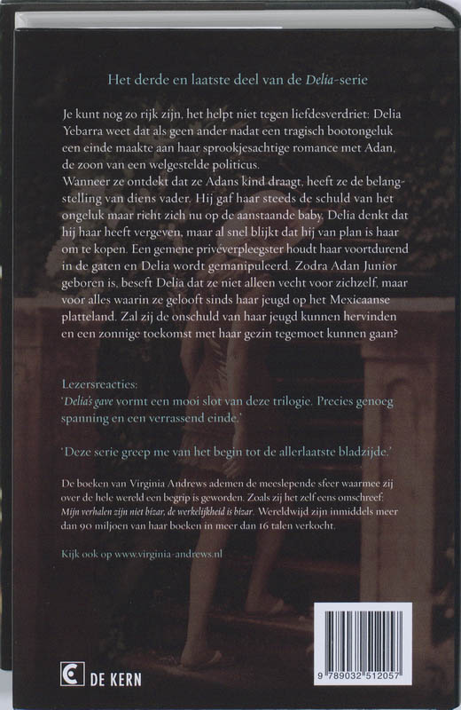 Achterkant van Delia's gave