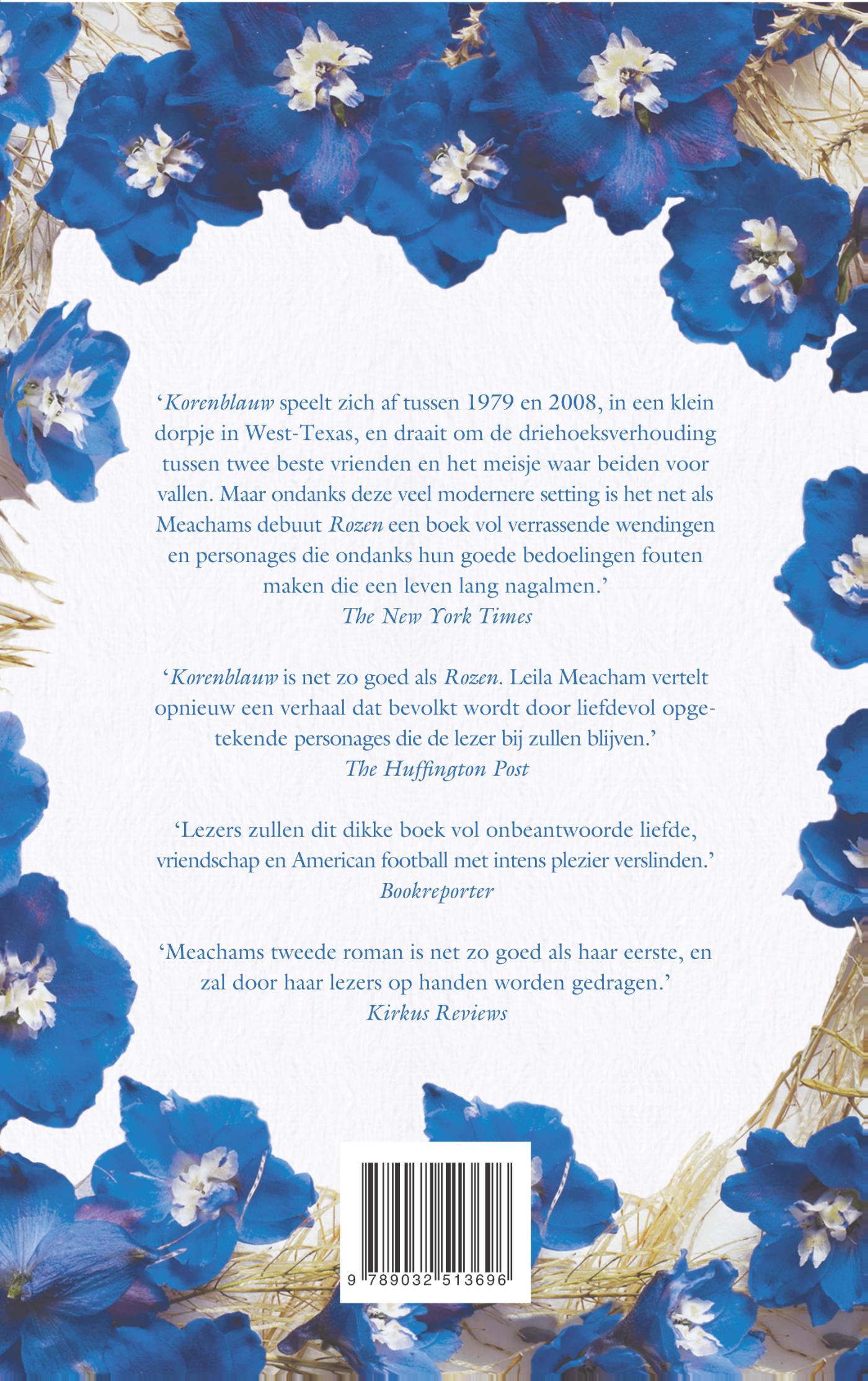 Achterkant van Korenblauw
