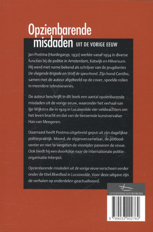 Achterkant van Opzienbarende misdaden uit de vorige eeuw