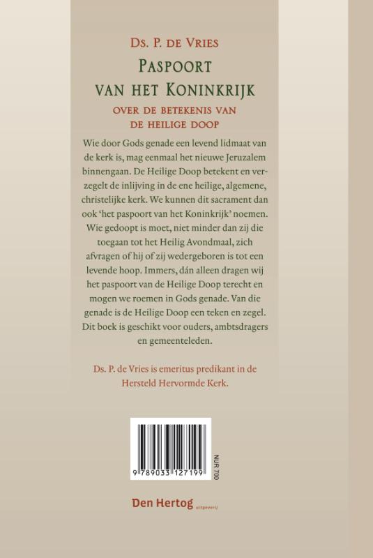 Achterkant van Paspoort van het Koninkrijk