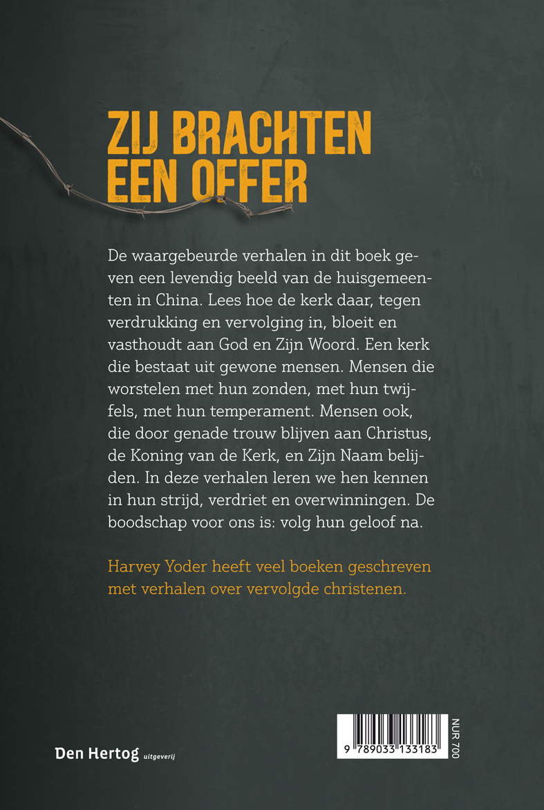 Achterkant van Zij brachten een offer