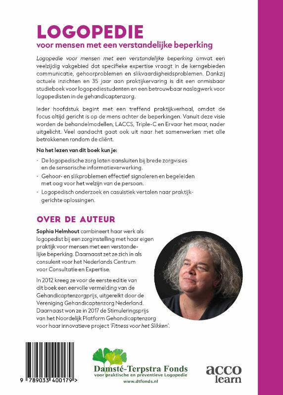 Achterkant van Logopedie voor mensen met een verstandelijke beperking