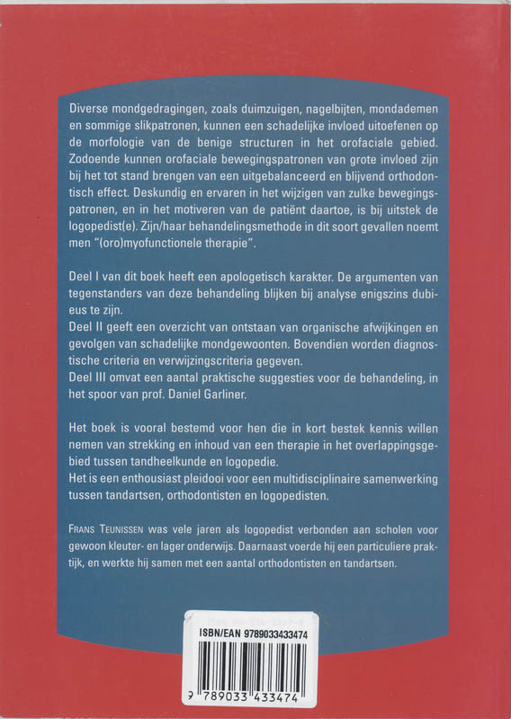 Achterkant van Schadelijke mondgewoonten