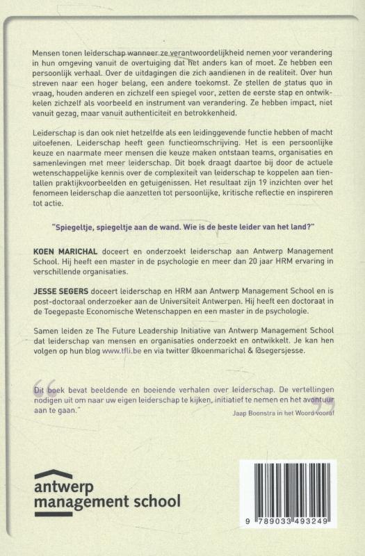 Achterkant van De leider in de spiegel