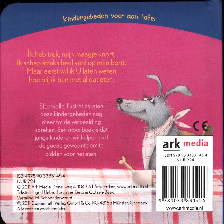 Achterkant van Dank U voor dit eten