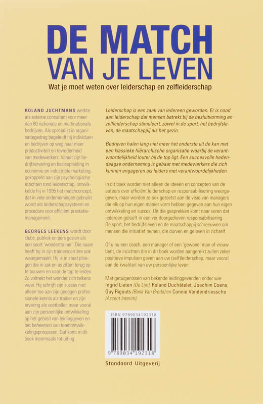 Achterkant van De match van je leven