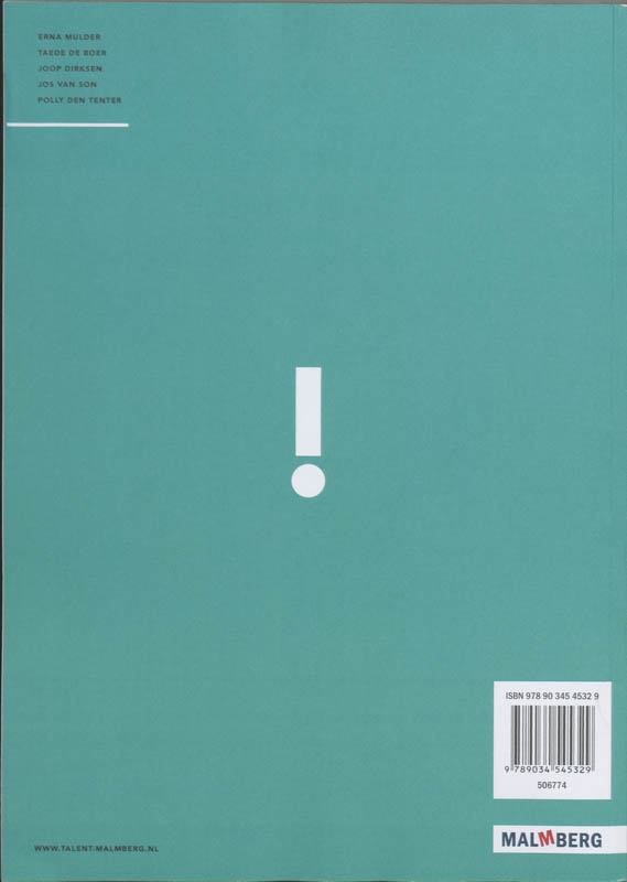 Achterkant van Antwoordenboek