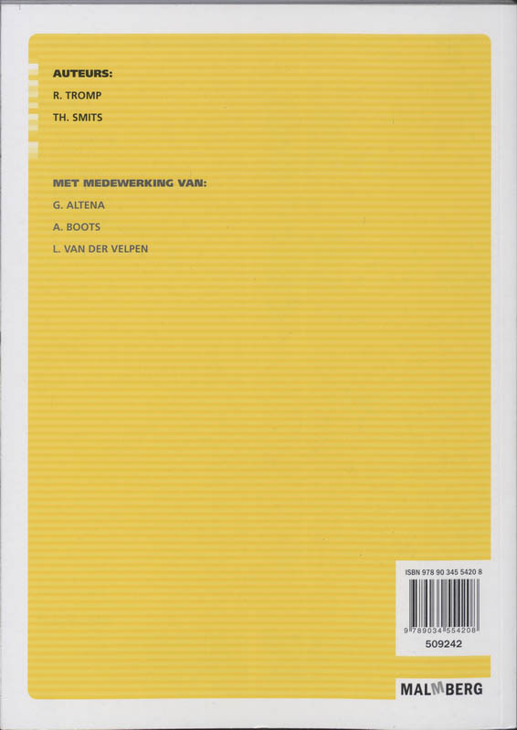 Achterkant van Werkboek B