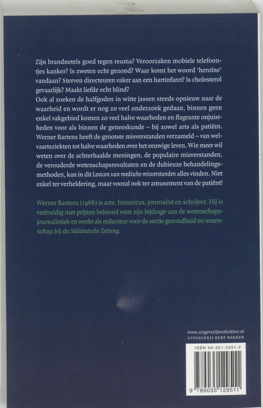 Achterkant van Lexicon van medische misverstanden