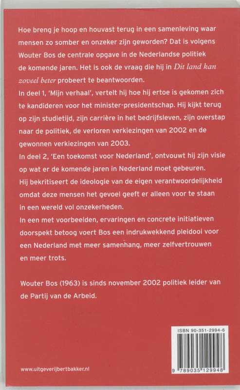 Achterkant van Dit land kan zoveel beter