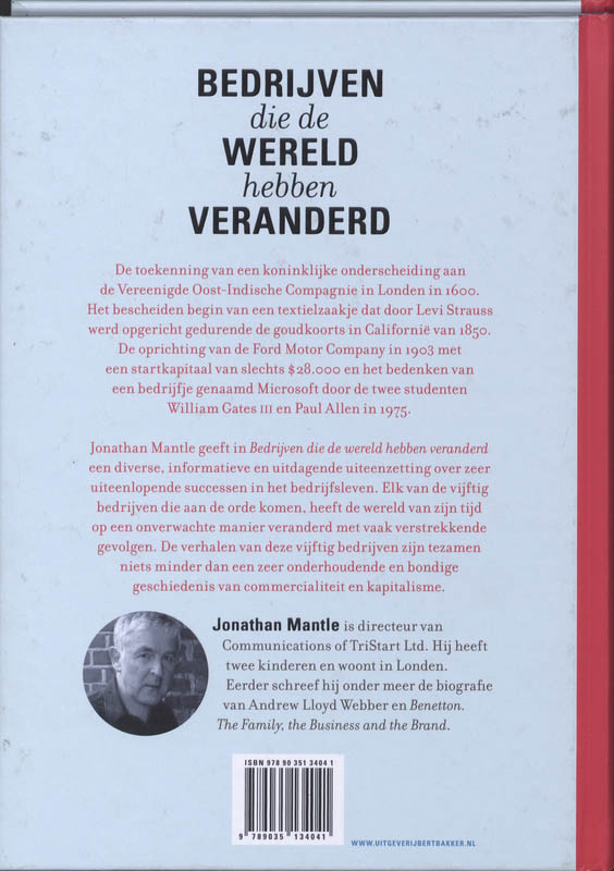 Achterkant van Bedrijven die de wereld hebben veranderd
