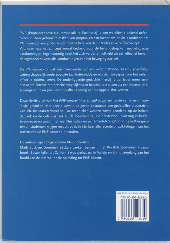 Achterkant van Het PNF-concept in de praktijk