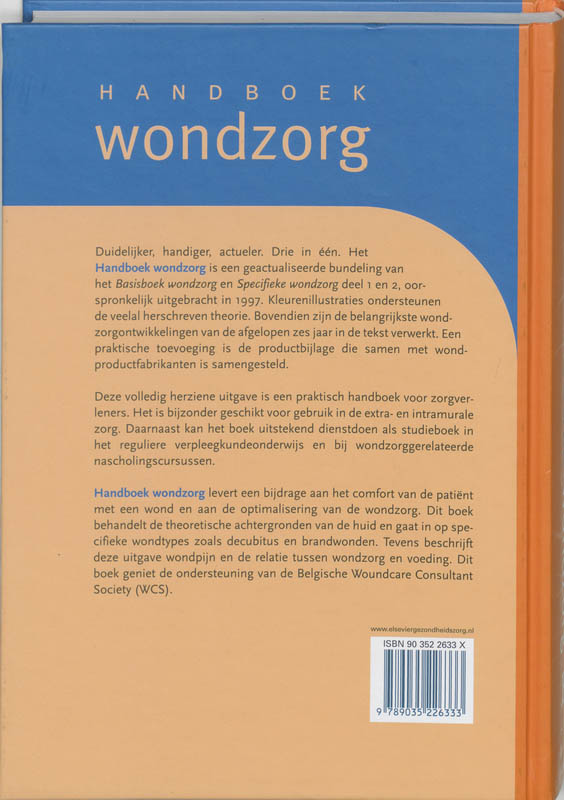 Achterkant van Handboek Wondzorg