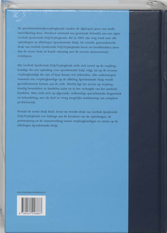 Achterkant van Leerboek spoedeisende hulp verpleegkunde