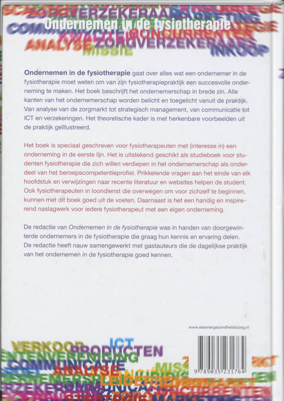 Achterkant van Ondernemen in de Fysiotherapie