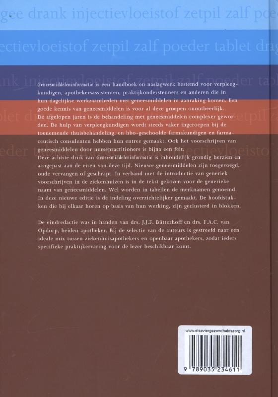 Achterkant van Geneesmiddeleninformatie