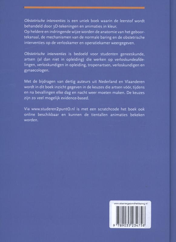 Achterkant van Obstetrische interventies