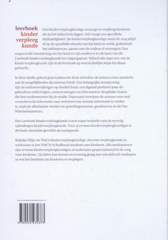 Achterkant van Leerboek kinderverpleegkunde