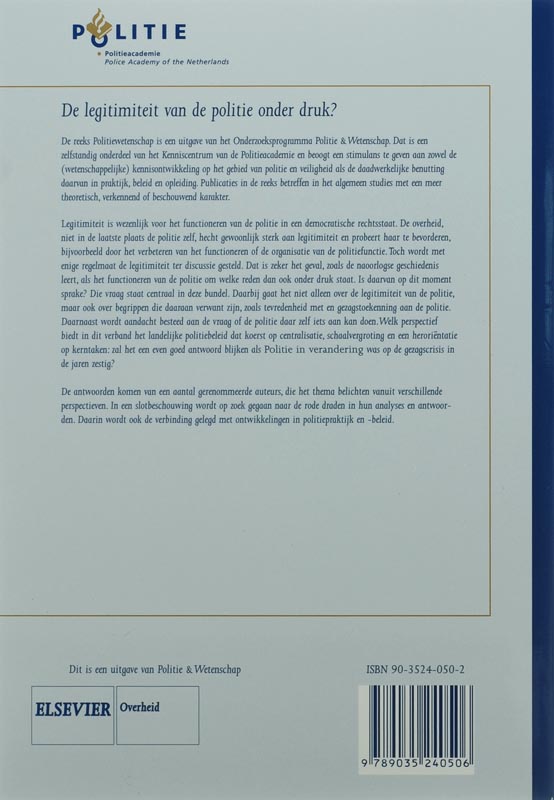 Achterkant van De legitimiteit van de politie onder druk?