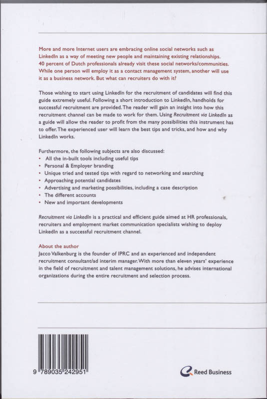 Achterkant van Recruitment via LinkedIn