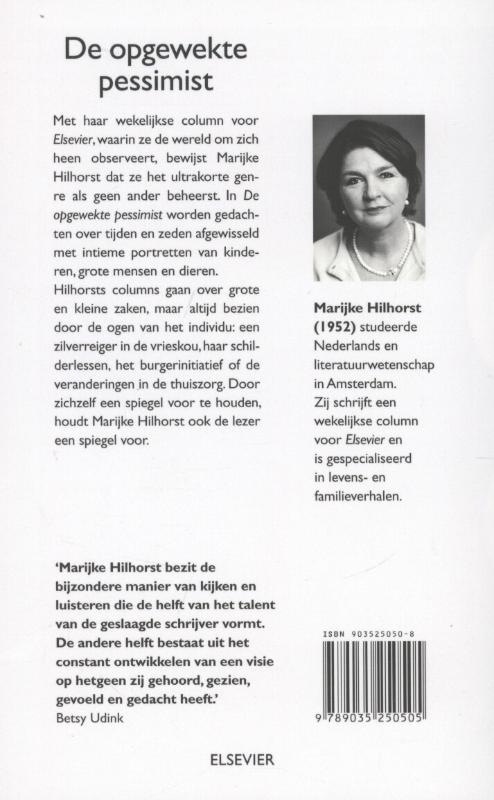 Achterkant van De opgewekte pessimist