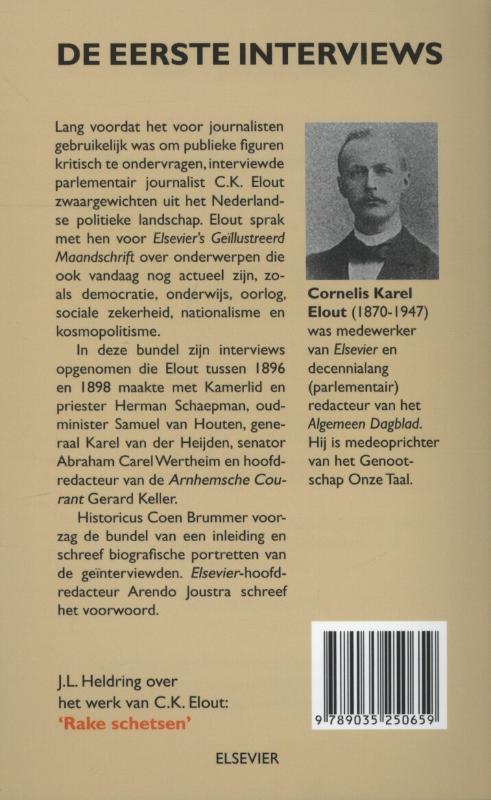 Achterkant van De eerste interviews