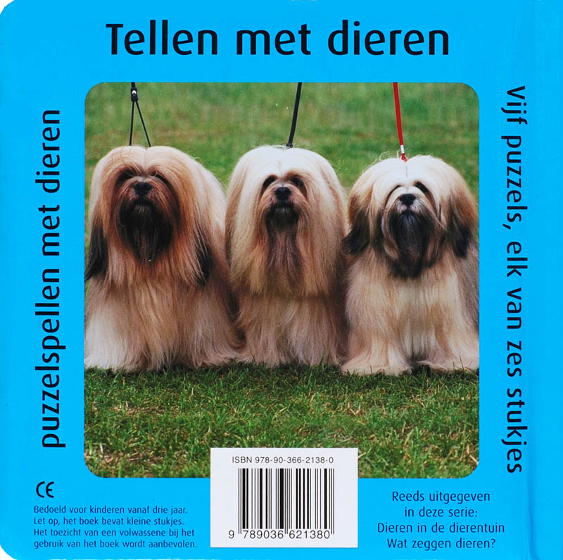 Achterkant van Tellen met dieren