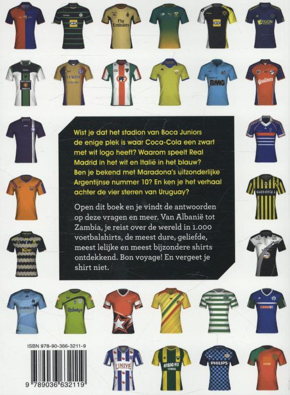 Achterkant van 1000 Voetbalshirts