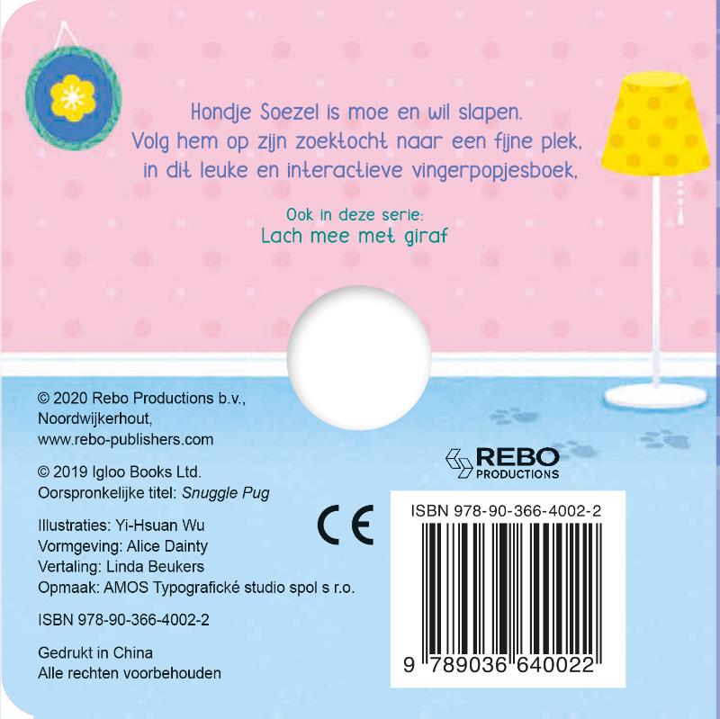 Achterkant van Knuffelhondje