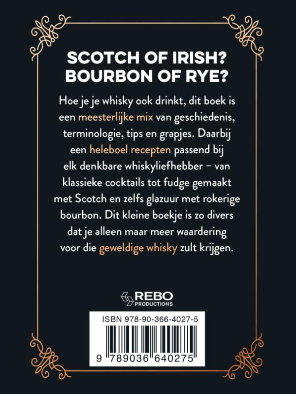 Achterkant van Het kleine boek whisky-cadeauboek
