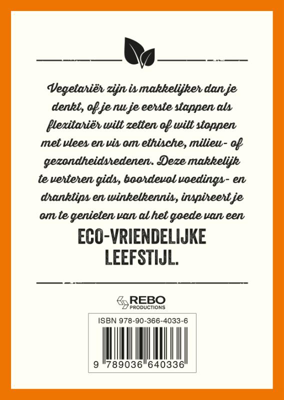 Achterkant van Vegetarisch