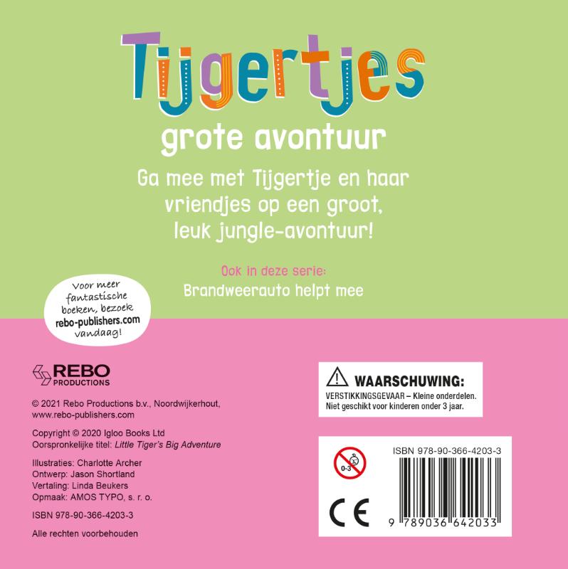 Achterkant van Tijgertjes grote avontuur