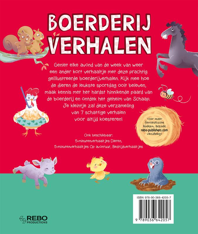 Achterkant van Boerderijverhalen - 5 minutenverhaaltjes