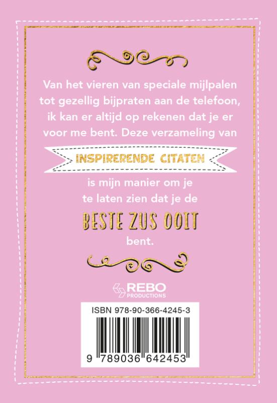 Achterkant van Voor de beste zus ooit - Cadeauboeken