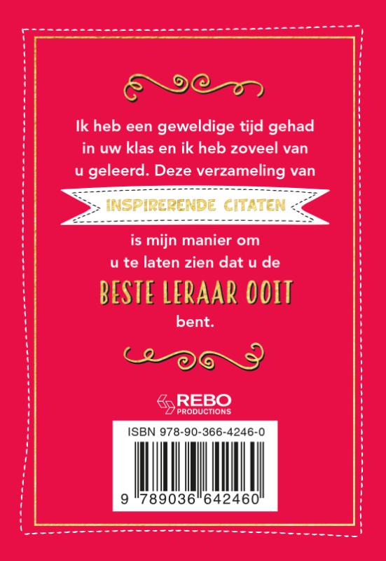 Achterkant van Voor de beste leraar ooit - Cadeauboeken