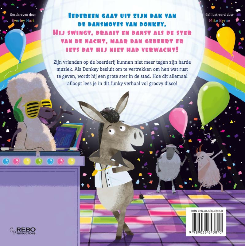Achterkant van Disco Donkey