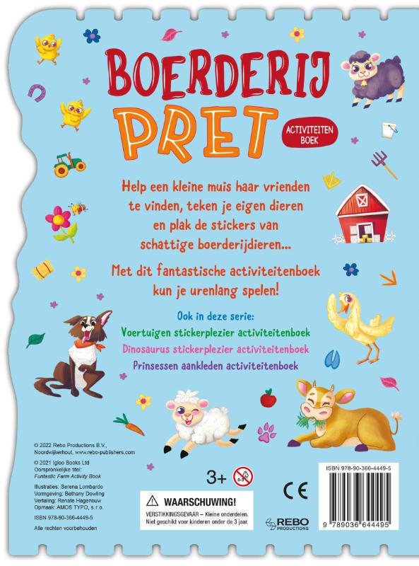 Achterkant van Boerderijpret stickerplezier