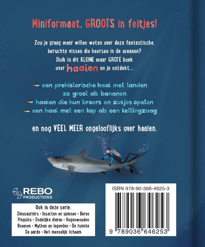 Achterkant van Het kleine maar grote boek over haaien