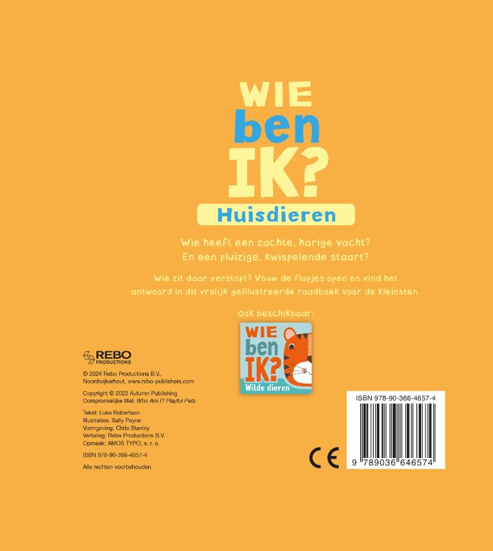 Achterkant van Wie ben ik? Huisdieren