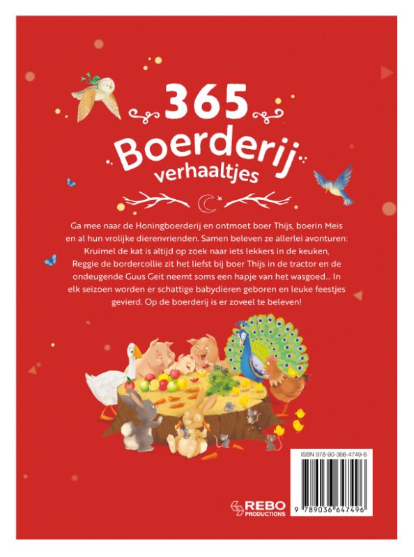 Achterkant van 365 Boerderijverhaaltjes